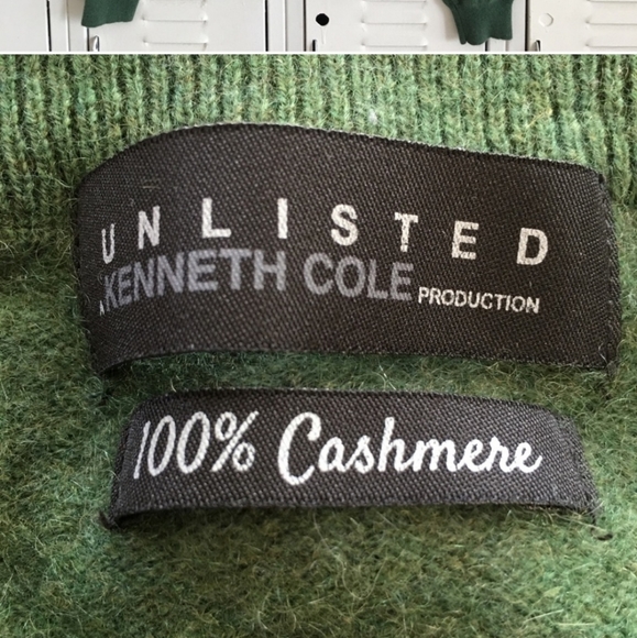 100% cashmere Unlisted Kenneth Cole V-neck sweater - Picture 3 of 5